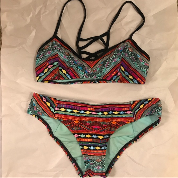 Bikini Lab Other - Aztec Print Bikini Top & Bottom